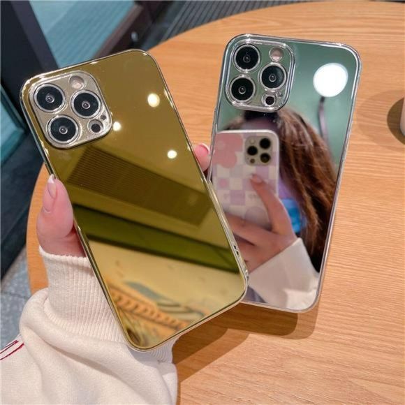 For iPhone 13 Pro Max 12 11 7 8 XS XR Shockproof Mirror Rubber Slim Case Cover - Picture 5 of 10